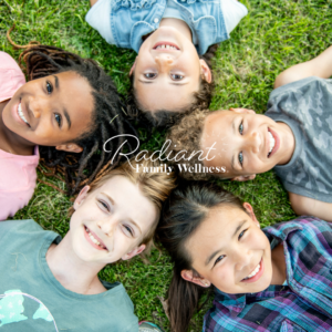 Pediatric chiropractic nervous system regulation visit at Radiant Family Wellness supporting cranial and dural balance in a child.